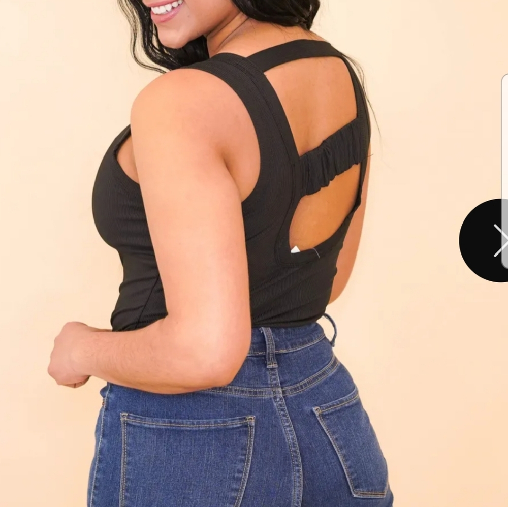 Sale🫠 White Birch Bodysuit white large strappy back thick stretchy  strappy - Picture 2 of 3